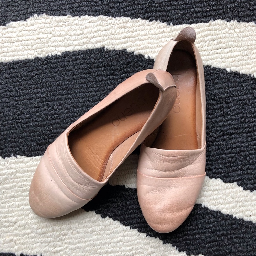 Bueno Blush Leather Slip On shoes, Sz36